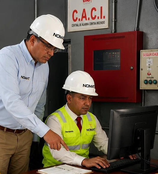 Equipo NOMAT supervisando una operación